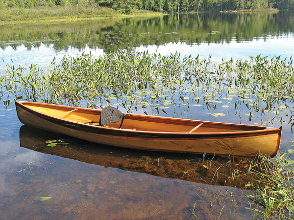 Minimalist Cedar strip open canoe - Nymph
