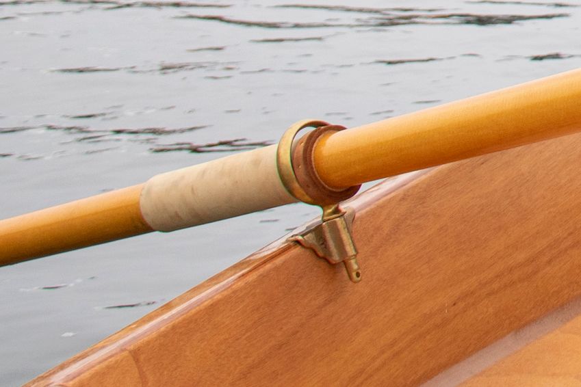 Leather collars to protect wooden oars