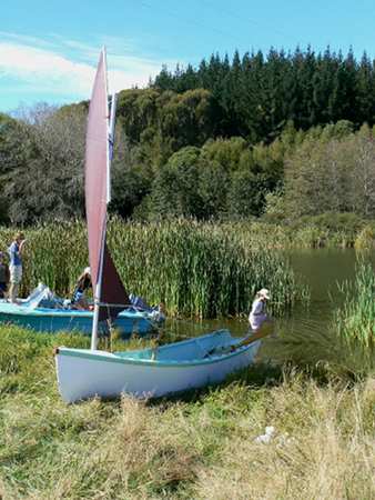 Wooden sailing boat self built from plans - Golden Bay from Fyne Boat Kits