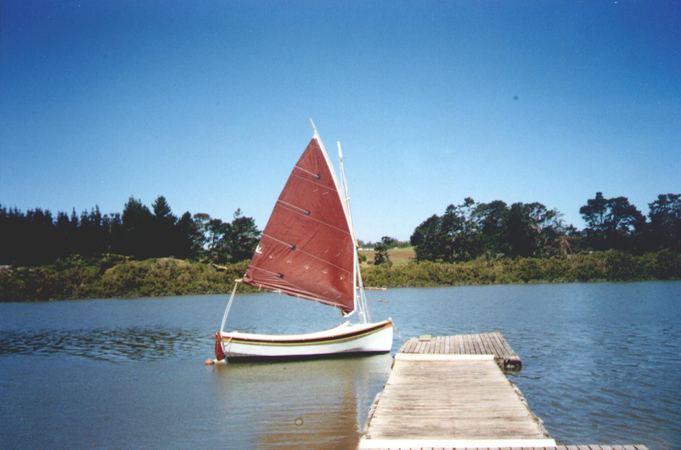 Launch of build yourself 13 foot sailing boat