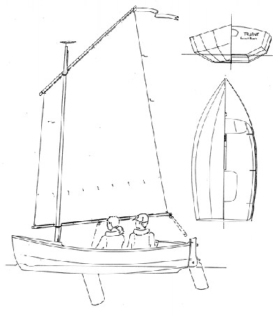 An attractive sea sailing boat built from the plans